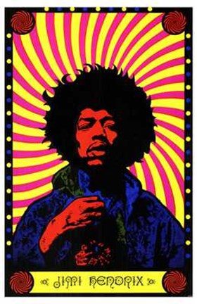 Framed Jimi Hendrix Print