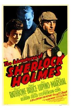 Framed Adventures of Sherlock Holmes Print