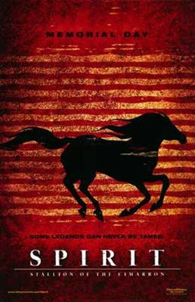 Framed Spirit: Stallion of the Cimarron - red Print