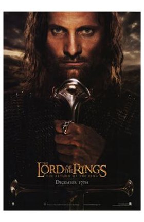 Framed Lord of the Rings: Return of the King - King Aragorn Print