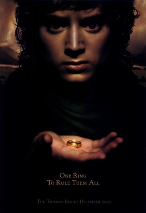 Framed Lord of the Rings: Fellowship of the Ring Frodo with Ring Print