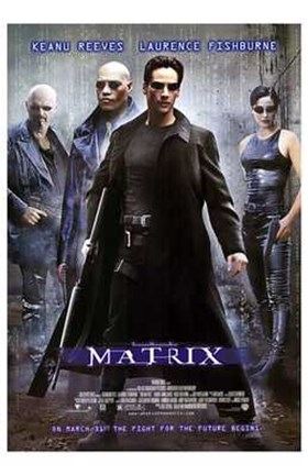 Framed Matrix - man in all black Print