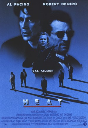 Framed Heat Kilmer Pacino &amp; De Niro Print