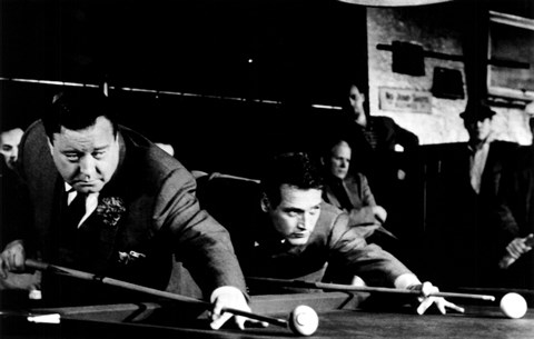 Framed Hustler Shooting Pool Print