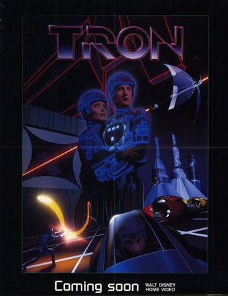 Framed Tron Outer Space Print