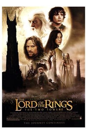 Framed Lord of the Rings: the Two Towers Main Characters Print