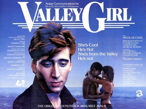 Framed Valley Girl Nicolas Cage Print