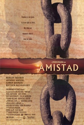 Framed Amistad With Morgan Freeman Print