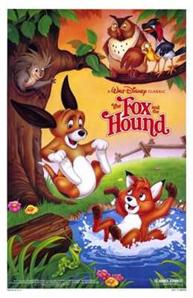 Framed Fox and the Hound Movie Print
