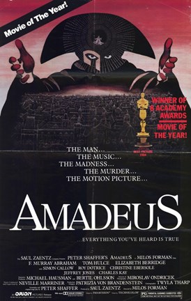 Framed Amadeus Movie of the Year Print