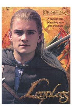 LORD OF THE RINGS ~ TWO TOWERS LEGOLAS SWORD 22x34 MOVIE POSTER Orlando Bloom 