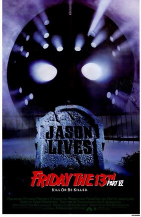 Framed Friday the 13Th Part 6 Jason Lives Print