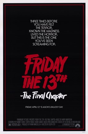 Framed Friday the 13Th Part 4 --The Final Chapter Film Print