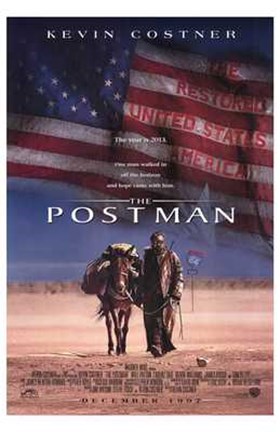 Framed Postman - American Flag Print