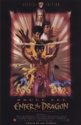 Framed Enter the Dragon Faded Print