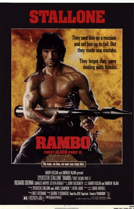 Framed Rambo: First Blood Part 2 Print