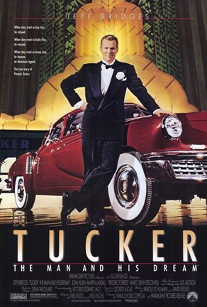Framed Tucker the Man and His Dream Classic Red Car Print