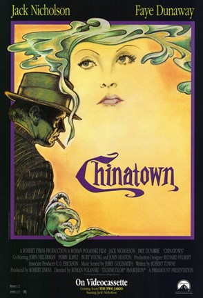 Framed Chinatown Art Deco Film Poster Print