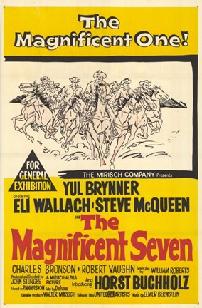 Framed Magnificent Seven Yul Brynner Print