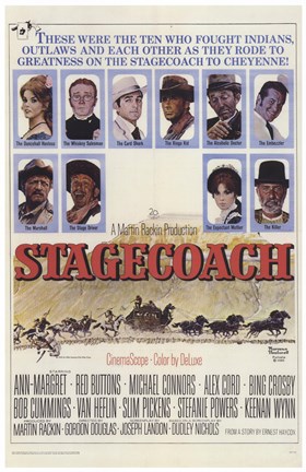 Framed Stagecoach to Cheyenne Print