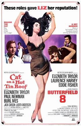 Framed Cat on a Hot Tin Roof-Butterfield 8 Print