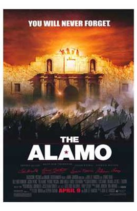 Framed Alamo You Will Never Forget Print