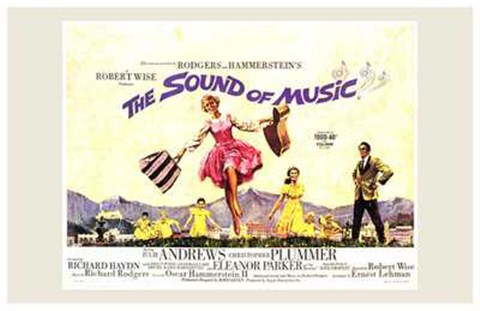 Framed Sound of Music Horizontal Musical Print
