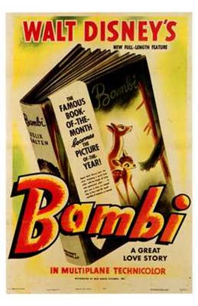 Framed Bambi Book Print