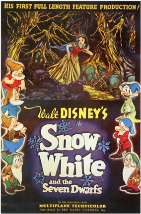 Framed Walt Disney's Snow White and the Seven Dwarfs Print