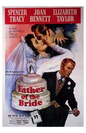 Framed Father of the Bride Spencer Tracy Print