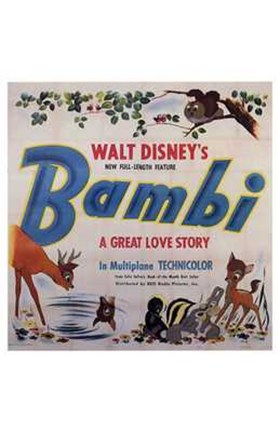 Framed Bambi Square Print