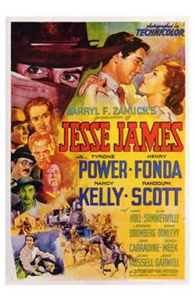 Framed Jesse James Movie Collage Print