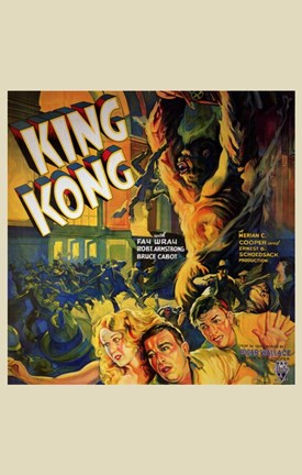 Framed King Kong Running People Print