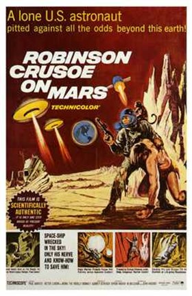 Framed Robinson Crusoe on Mars Print