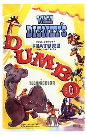 Framed Dumbo Drawing Print