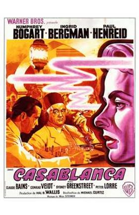 Framed Casablanca Warner Brothers Print