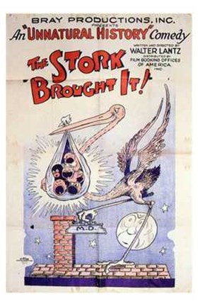 Framed Stork Brought It Print