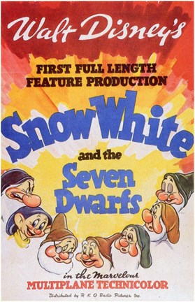 Framed Snow White and the Seven Dwarfs 1st Full Length Print