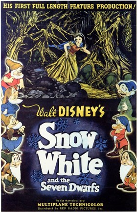 Framed Walt Disney's Snow White and the Seven Dwarfs Print