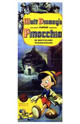 Framed Pinocchio Tall Print