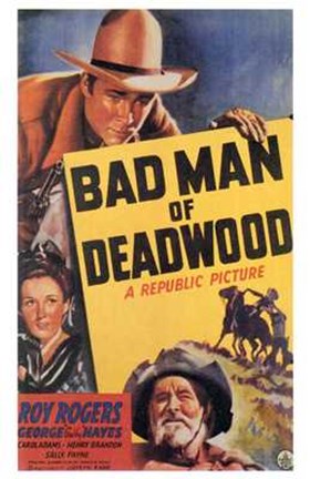 Framed Bad Man of Deadwood Print