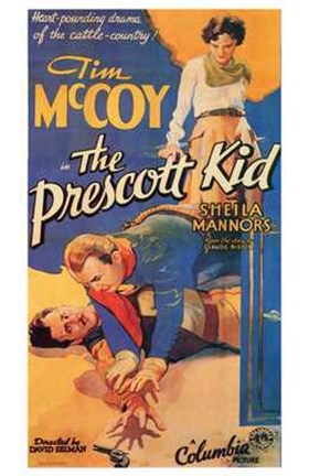 Framed Prescott Kid Tim McCoy Print