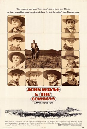 Framed Cowboys &amp; John Wayne Print