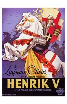Framed Henry V Lawrence Olivier Print