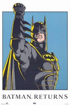 Framed Batman Returns Comic Close Up Print