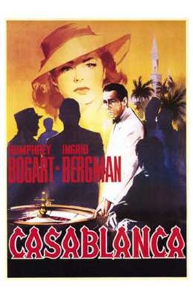 Framed Casablanca Roulette Table Print