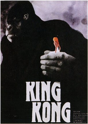 Framed King Kong Close Up Holding Print