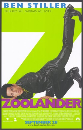 Framed Zoolander - green Print