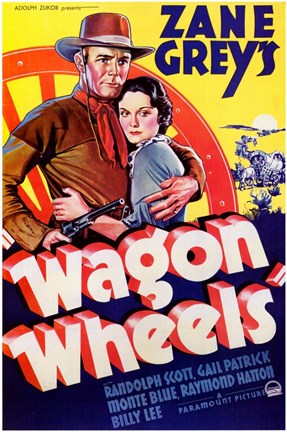 Framed Wagon Wheels Print