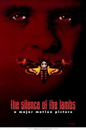 Framed Silence of the Lambs - red Print
